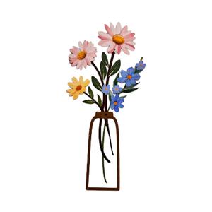 Escultura de Pared de Metal Vintage con Forma de Flor, Diseño Moderno, Decoración para el Hogar, Placa con Impresión UV, Letrero Colgante, Venta al Por Mayor - Product Image 4