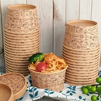 GREENPACKING Boîtes jetables en papier kraft personnalisables pour la restauration rapide et les collations avec lamination mate/brillante, gaufrage, design empilable