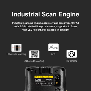 PDA lector codigo de barras di động gồ ghề PDA 1D Android 2D Máy quét mã vạch với bàn phím PDA Android Máy quét cầm tay - Product Image 2