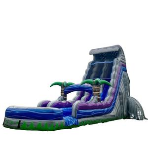 Tobogán Acuático Inflable de <span class=keywords><strong>PVC</strong></span> de Grado Comercial Personalizado, Color Mármol Morado, Toboganes Acuáticos Inflables para Fiestas de Adultos en Venta - Product Image 3