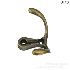 Antique Style Double Hook 53x32mm <b>Wall</b> Mounted Coat Hook For Wardrobe Bathroom Door - Product Image 3