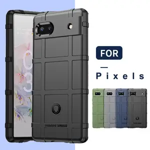 Armor Shield Shockproof Case for Google Pixel 8 7a 6a 7 6 Pro 5a 4a 5 5G 4 3a XL Rugged Anti-fall Cover Soft Phone Back Cases