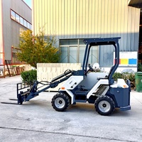 CE-EPA-Motor 1-Tonnen Allradantrieb Mini Kompaktlader mit Gelenkarm und Teleskopausleger