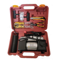 Compresseur d'air à double cylindre en gros de Chine, kits de réparation de pneus, gonfleur de pneus, kit de réparation de pneus