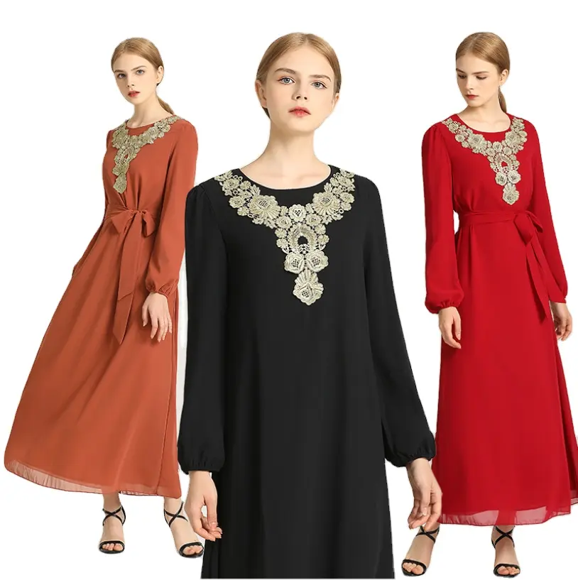 Vestido músculo beleza bordado islâmico roupas moda kimono estilo árabe dubai abayas musculares