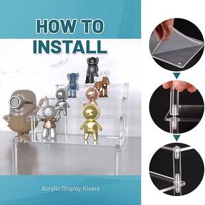 אקריליק מסכנים תצוגה ברורה של סטנד קלן מארגן מדפים אקריליים עבור קינוחים מזון בעל בושם אוסף בושם - Product Image 3