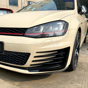 Grille de protection des phares antibrouillard avant de voiture noire brillante pour Volkswagen Golf 7 MK7 GTI 2013-2016, style automobile - Product Image 4