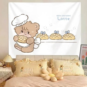 Mikko phim hoạt hình anime Treo VảI cho thuê nhà tường che vải trang trí cao cấp vải Nền Trái Tim nữ tính dễ thương - Product Image 1