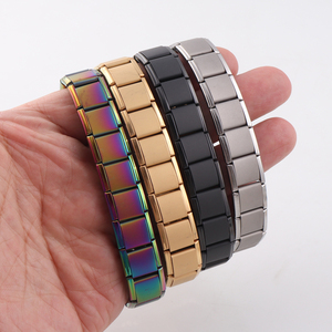 <span class=keywords><strong>Bracelet</strong></span> magnétique <span class=keywords><strong>bleu</strong></span> pour hommes et femmes, bijou en acier inoxydable, avec élastique, Balance de santé, couleur <span class=keywords><strong>bleu</strong></span>, vente en gros, 2 rangées - Product Image 5