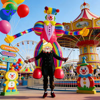 Modèle de clown gonflable géant pour extérieur, en tissu Oxford léger, alimenté par batterie au lithium, idéal pour la publicité.