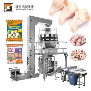 Full automatic puffy food shrimp roll frozen food cornmeal dumpling packing machine