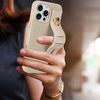 Nouvelle conception d'usine pour iPhone 17 Pro Max – Étui de téléphone portable en cuir microfibre anti-chute avec dragonne et porte-cartes, couleur personnalisable
