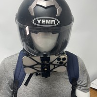 Support universel antidérapant pour GoPro Hero/DJI Osmo Action/nsta360 X5, kit de fixation mentonnière pour casque, pour téléphones et caméras d'action