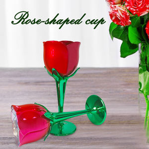 Copa de Vino de Plástico con Forma de Rosa Galvanizada de 7 Onzas, Vaso para Beber, para Bodas, Fiestas, Celebraciones, Día de San Valentín, Hecho en Vietnam - Product Image 3