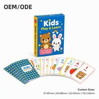 Jeu de cartes éducatif pour enfants et familles, personnages d'animaux de dessins animés originaux, éco-responsable, durable, coins arrondis, pour la petite enfance