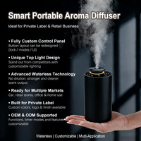 Diffuseur d'arômes pour voiture, maison, hôtel, à LED en plastique, ultra silencieux, à faible consommation, avec bouteille en verre de 20 ml, à double liquide, fonctionnant sur piles