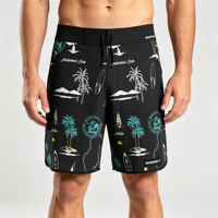 4 Way Stretch Stof Zwembroek Heren Snelle Droge Strandprint Strand Swim Custom Board Shorts