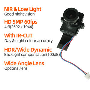 Módulo de Cámara 5MP BSI CMOS AR0544 MIPI Low NIR 60FPS RGB RAW HDR a Color para IoT, Seguridad, Detección de Movimiento, Cámara Web con IR-CUT - Product Image 2