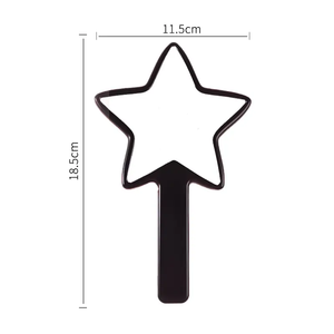 Mini espejo de bolsillo portátil creativo con diseño de estrella pentagonal, espejo de maquillaje de mano con orificio colgante para maquillaje en movimiento - Product Image 6