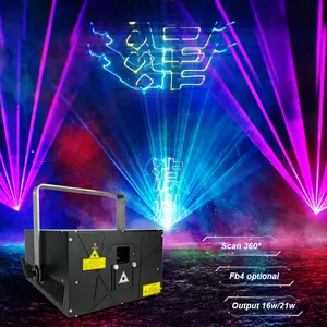 효과 풀 컬러 스카이 DJ 야외 20W 와트 Dmx 3D 로고 애니메이션 RGB 무대 레이저 라이트 쇼 장비 프로젝터