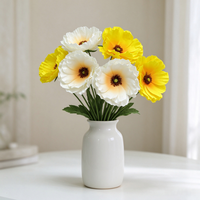 Fleur de pavot en papier crépon faite à la main, réaliste, multicolore, M1032, pour bouquet de mariage, vase décoratif, fête, événement