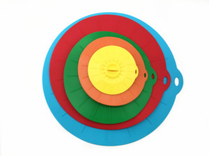 Lot de 5 couvercles de pot en silicone résistants à la chaleur sans BPA avec ventouse - Product Image 5