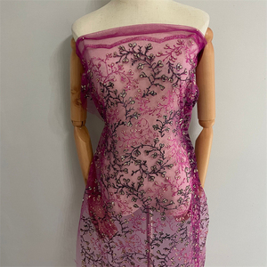 Tela De <span class=keywords><strong>Tul</strong></span> Brillante Hermosa <span class=keywords><strong>Rosa</strong></span> Lentejuelas Brillo Tela De Encaje Malla De <span class=keywords><strong>Tul</strong></span> - Product Image 2