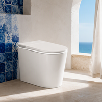 WC intelligent à siphon électrique avec bidet intégré, siège chauffant, ouverture silencieuse du couvercle et télécommande