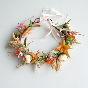 FC778 Hera personnalisé filles bandeau floral couronnes de fleurs filles <span class=keywords><strong>couronne</strong></span> de cheveux <span class=keywords><strong>couronne</strong></span> de fleurs artificielles - Product Image 2