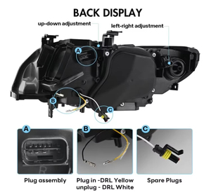 Conjunto de Faros LED E92 E93 Mejorados para <span class=keywords><strong>BMW</strong></span> Serie 3 2007-2013 Coupé <span class=keywords><strong>Convertible</strong></span>, Azul <span class=keywords><strong>Blanco</strong></span> DRL, Lente Ahumada con Ojos de Ángel - Product Image 5