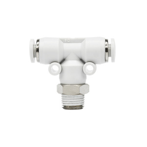 Pneumatic <b>Connector</b> Pb T Type External Thread <b>Quick</b> Connect 6mm M5 Pt1 4 Nickel Plated Copper Fitting - Product Image 2