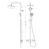 TOPWAY Ensemble de douche thermostatique économique Finition chromée Robinet Mélangeur de douche Pommeau de douche