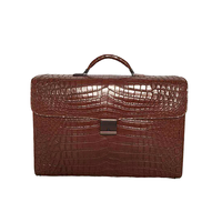 Sac porte-documents en cuir véritable peau de crocodile de luxe de haute qualité sac à main pour hommes de bureau d'affaires exotiques