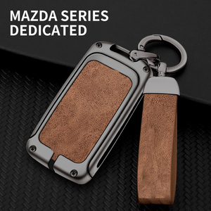 Funda de Cuero y Aleación de Zinc Personalizada al por Mayor para Llave de Coche con Logotipo de <span class=keywords><strong>Mazda</strong></span> 3 Alexa CX4 <span class=keywords><strong>CX5</strong></span> CX8 <span class=keywords><strong>2019</strong></span> 2020, <span class=keywords><strong>Accesorios</strong></span> para Llavero Remoto - Product Image 2