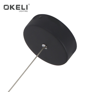 OKELI Rounnd Modern Simple Household Indoor Aluminum SMD2835 Hanging Black Panel LED Pendant <strong>Light</strong> - Product Image 6