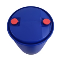 Fût en plastique vide bleu neuf de type à tête serrée de 160 l, 250 kg, 210 litres, 8,5 kg, homologué pour le stockage d'eau