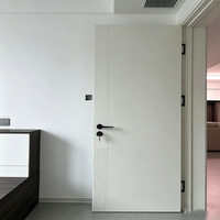 Portes intérieures en bois modernes, blanches et minimalistes pour chambre et bureau