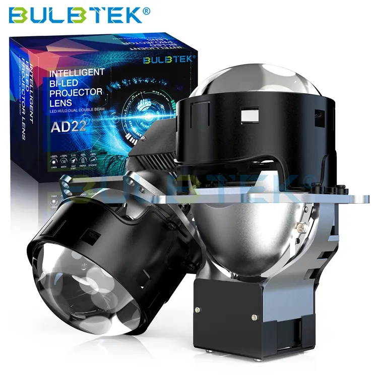 BULBTEK AD22 Bi LED Projektor Objektiv Lüfter Kühlung Hoch leistung 300W 30000 Lumen 12V Dual Beam 3,0 Zoll Laser Auto Scheinwerfer Projektor
