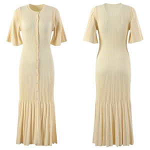 <span class=keywords><strong>Robe</strong></span> d'<span class=keywords><strong>été</strong></span> en maille pour <span class=keywords><strong>femme</strong></span>, coupe trapèze, col rond, <span class=keywords><strong>manches</strong></span> <span class=keywords><strong>courtes</strong></span> fendues, ajourée, haute qualité, vente en gros - Product Image 5