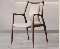 Chaise de salle à manger nordique, nouveau style chinois, avec accoudoirs, durable, pour la maison, chaise de maître pour salon de thé