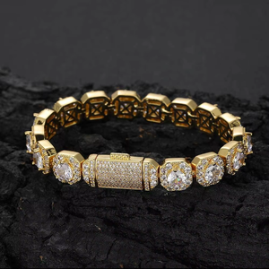 Accessories 10mm <b>Love</b> Zircon Rock Sugar <b>Bracelet</b> Hip Hop Men's <b>Bracelet</b> Accessories Tanjing - Product Image 1