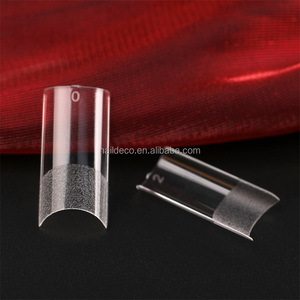 NADECO Professional Cuticle D Curve Cuticle Half Cover Matte Clear Square Nail Tips pour <span class=keywords><strong>manucure</strong></span> en gel acrylique forme cercueil carré - Product Image 1