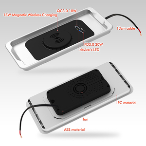 Carregador Sem Fio Magnético de 15W para Carros com Painel Integrado e Bandeja de Armazenamento para Veículos Universais - Product Image 5