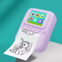 Cámara Instantánea para Niños, Diseño Bonito y Resistente a Golpes, Pantalla HD de 2.4 Pulgadas, Cámara de Juguete para Niños para Fotos, Vídeos e Impresión de Stickers, Regalo
