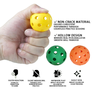 Raquettes de pickleball en bois 4 pièces de qualité supérieure directes d'usine Équipement de jeu de plein air portable durable - Product Image 5