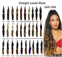 Extensions de cheveux à tresser pré-étirées en fibre haute température, 22 pouces, 150g, boucles spirales françaises douces, double trame, pour machine