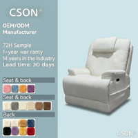 Fauteuil inclinable de luxe moderne à gravité zéro, surdimensionné, avec fonction de levage électrique, en tissu, extensible, avec cadre métallique