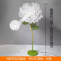 Fait à la main automatique ouvrir et fermer fête décorations de mariage toile de fond artificielle grand organza géant fleur mobile pour la décoration