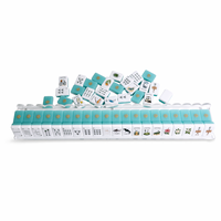Ensemble de Mahjong Américain de Luxe Portable Style Océanique, 160 Tuiles, 1,42 Pouces, Acrylique Double Couche, Design Original, Prêt à Expédier (RTS)