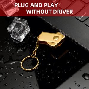 Mini Metal Colorful Rotating High-Speed True Capacity Portable Keychain USB Flash Drive Business Gift 64GB - Product Image 5
